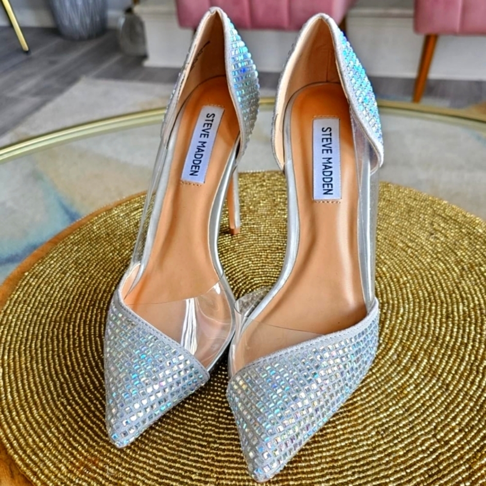 Steve Madden Silver Heels